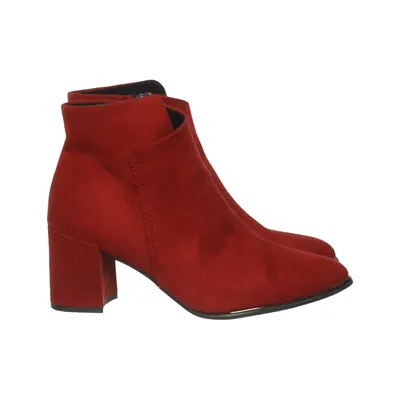 Heeled boots (Red) from Marco Tozzi Leather
