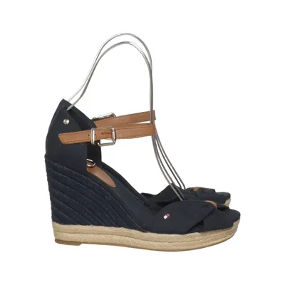Wedges (Blue, Brown) from Tommy Hilfiger Leather