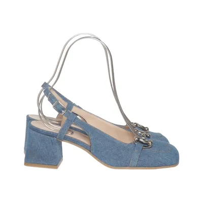 High heel sandals (Blue) from Bukela Leather