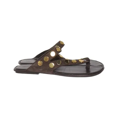 Teenslippers (Bruin) van Massimo Dutti