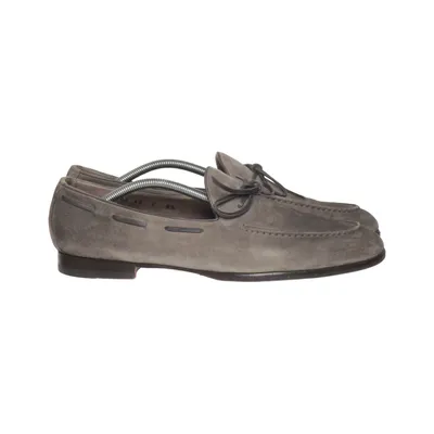 Loafers (Grijs) van Santoni Leer