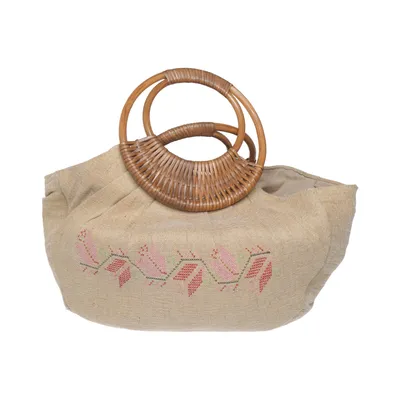 Handtas (Beige) van H&M Katoen, Linnen