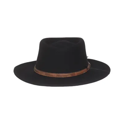 Chapeau en feutre (Noir) de Radsow Laine de mouton