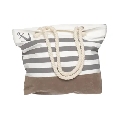 Strandtas (Grijs, Wit) van Von Lamezan Katoen, Polyester, Viscose