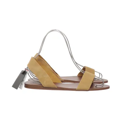 Sandals (Brown, Yellow) from Zara Basic Collection Leather