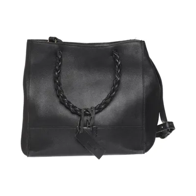 Handtasche (Schwarz) von Mint & Berry Baumwolle, Leder