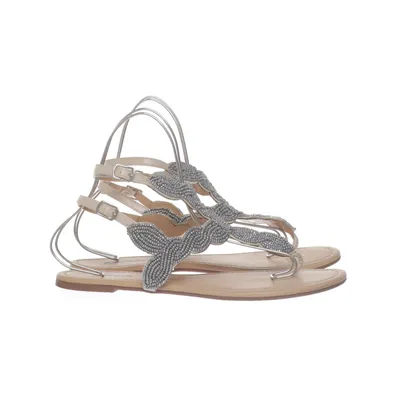 Sandals (Beige, Silver) from JustFab