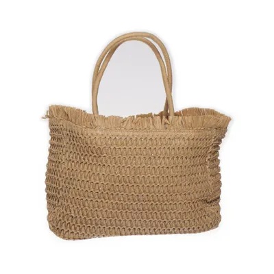 Strandväska (Beige) från H&M Metallfiber, Polyester