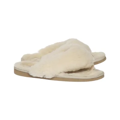 Slippers (Beige) from Peer of Sweden Leather, Wool