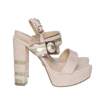 Sandales à talons hauts (Beige, Or) de Laura Biagiotti