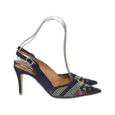 High heel sandals (Blue, Multicolored) from Zinda Leather