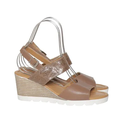 Wedges (Beige, Brown, White) from Relaxshoe Leather