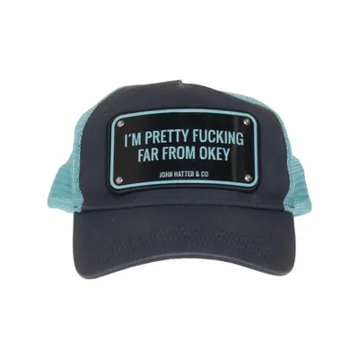 Trucker cap (I'm Pretty Fucking Far From Okay) fra John Hatter & Co Bomuld, Polyester