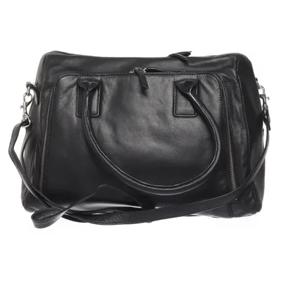 Computer bag (Black) from Lazzarini Leather