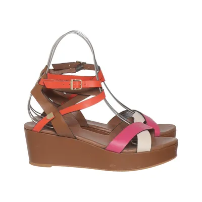 Kilehælssko (Brun, Pink, Rød) fra Tommy Hilfiger Læder