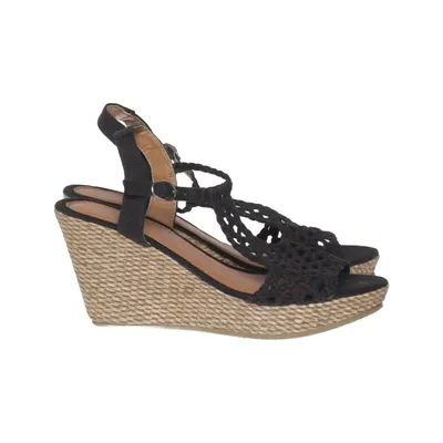 Chaussure compensées (Noir) de Line Collection Cuir