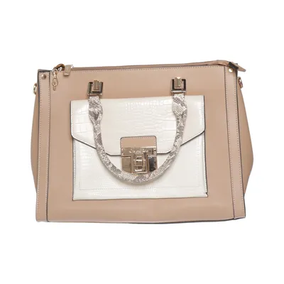 Handväska (Beige, Vit, Flerfärgad) från Charlotte Reid Polyester, Polyuretan