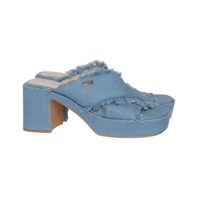 Mules (Bleu) de Sugarfree Cuir