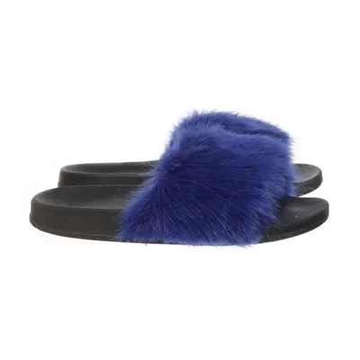 Slip-ins (Black, Blue) from Urban Outfitters Faux fur