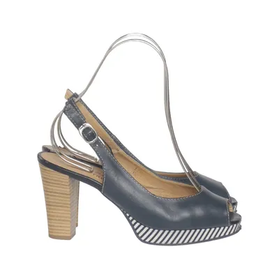 Højhælede sandaler (Blå, Hvid) fra Tamaris Trend Læder
