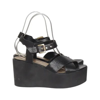 Wedges (Black) from Nilson Shoes Leather