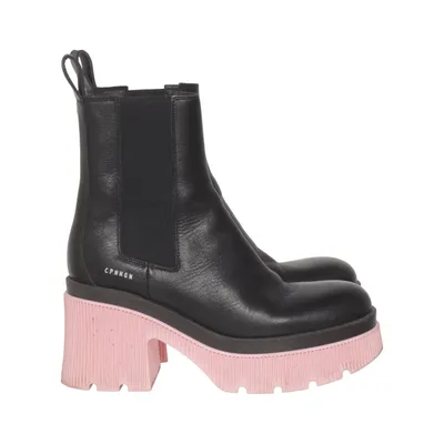 Bottines Chelsea (Noir, Rose) de Copenhagen Studios Cuir