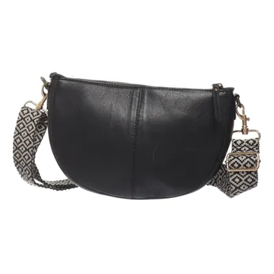 Shoulder-bag (Black, White) from Gusti Leder Studio
