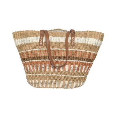 Strandväska (Beige, Brun, Vit) från Paco Martinez Polyester, Polyuretan
