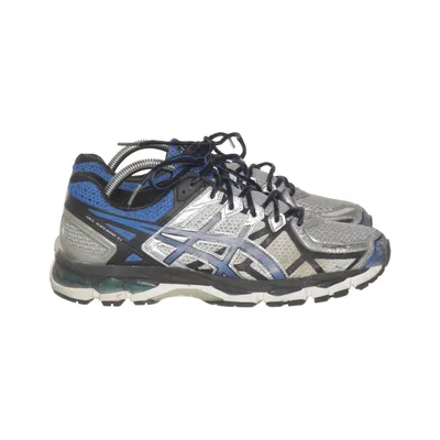 Running shoes (Blue, Gray, Black) from Asics