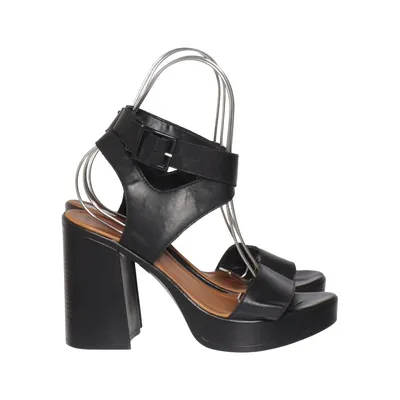 High heel sandals (Black) from Lasocki Leather