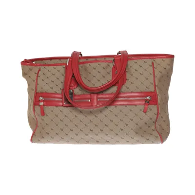 Handtas (Beige, Rood) van Tommy Hilfiger Leer, Wol