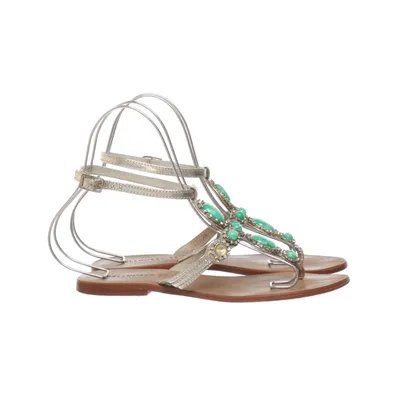 Sandalen (Goud, Groen) van Hallhuber Leer