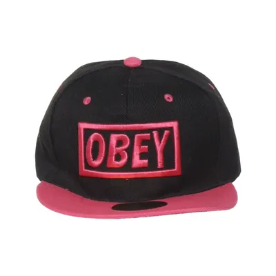 Baseballkasket (Sort, Pink) fra Obey Akryl