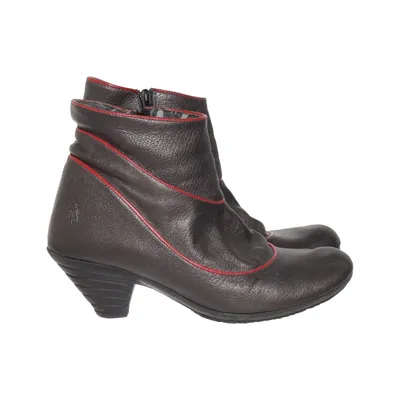 Bottes à talons (Gris, Rouge) de Fly London Cuir