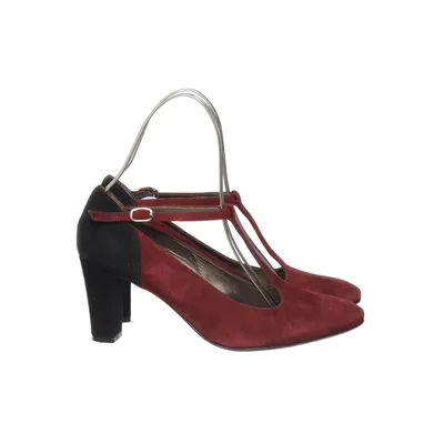 Klackskor (Röd, Svart) från Marlene Schmuck Skinn, Mocka