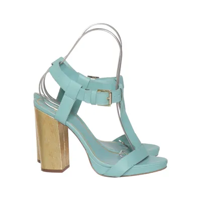 Sandales à talons hauts (Bleu, Or) de ASH Cuir