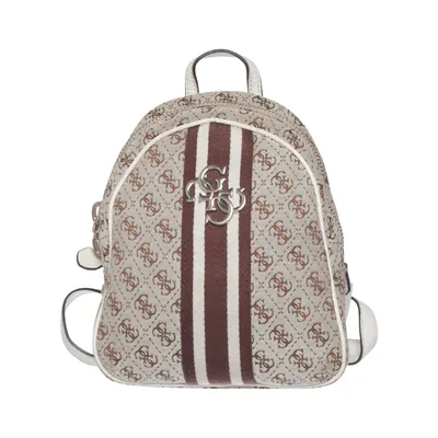 Ryggsäck (Beige, Brun, Vit) från Guess Bomull, Polyester, Polyuretan