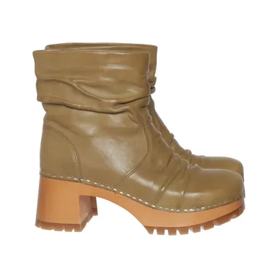 Clogs (Green) from Swedish Hasbeens Leather