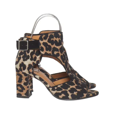 High heel sandals (Brown, Black, Multicolored) from Ganni Leather