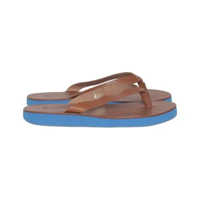 Tongs (Marron, Bleu) de Blankens Cuir