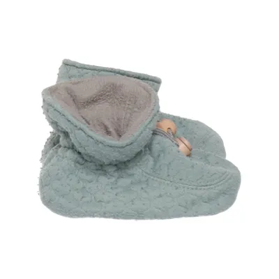 Baby booties (Green) from Melton Cotton, Polyester