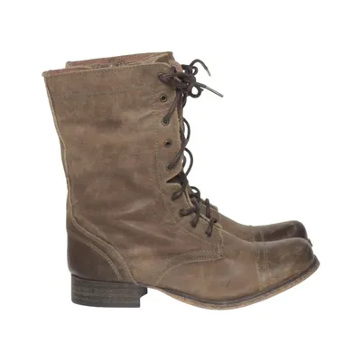 Bottes à lacets (Marron) de Jeffrey Campbell Cuir