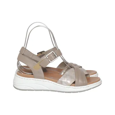 Sandaler (Beige, Sølv) fra Rieker Antistress Læder