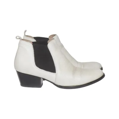 Bottines Chelsea (Blanc, Noir) de KMB