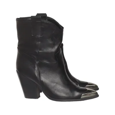 Heeled boots (Black, Silver) from Ouye Polyurethane