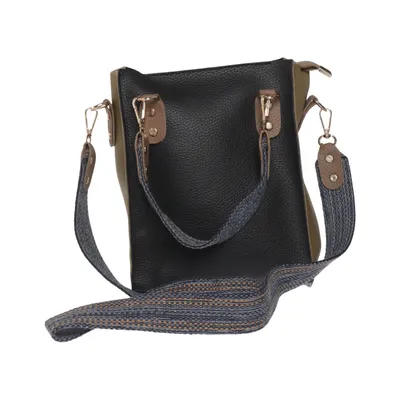 Skuldertaske (Sort, Beige, Flerfarvet) fra Mudo Accessories Polyester, Polyurethan