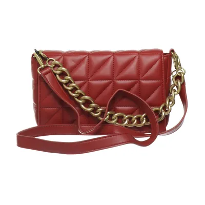 Handtas (Rood) van Glitter Polyester, Polyurethaan