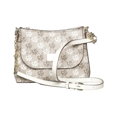 Skuldertaske (Beige, Hvid) fra DKNY Læder