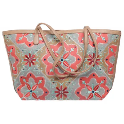 Handbag (Beige, Red, Multicolored) from Desigual