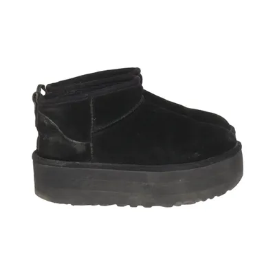 Ankelstøvler (Classic Ultra Mini Platform) fra UGG Læder, Ruskind